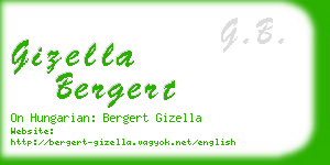 gizella bergert business card